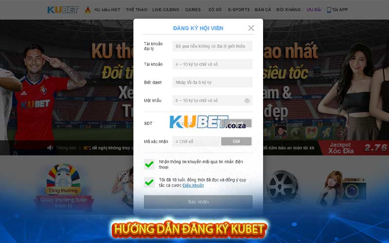 Hướng dẫn đăng ký Kubet