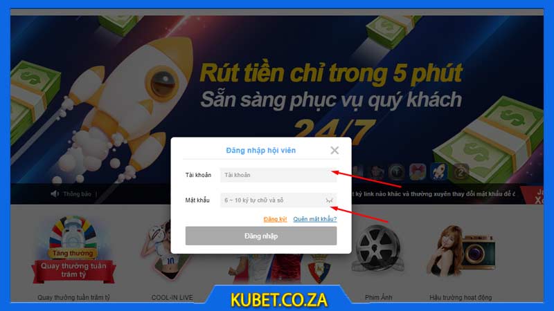 Đăng nhập kubet